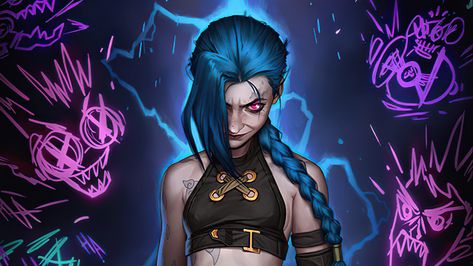 Desktop Jinx Arcane Wallpaper Explore more Character, Get Jinxed, Jinx Arcane, League of Legends, Music Video wallpaper. https://www.whatspaper.com/desktop-jinx-arcane-wallpaper-2/ Wallpapers Smile, 999 Wallpaper, Jinx Wallpaper, Arcane Wallpaper, League Legends, Legend Images, Meme Background, Creepy Backgrounds, Jinx Arcane