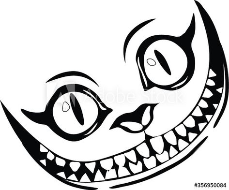 Stock Image: Smile Cheshire Cat Alice in Wonderland Cheshire Cat Face, Cheshire Cat Drawing, Cheshire Cat Grin, Tattoo Gato, Cat Face Svg, Cheshire Cat Tattoo, Cheshire Cat Smile, Alice And Wonderland Tattoos, Kitty Tattoos