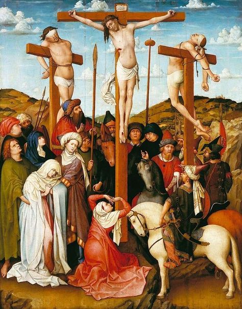 Robert Campin, Painting Reference, Crucifixion Of Jesus, Christian Images, Easter Images, Baroque Art, Mary Magdalene, Catholic Art, Classical Art