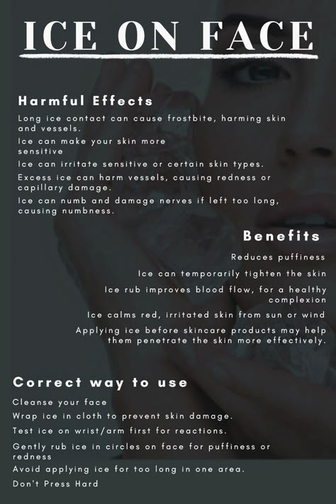 Explore the benefits and drawbacks of ice face massage. #IceFacial #SkincareTips #ProsAndCons" Benefits Of Ice Facial, Ice On Skin Benefits, How Often Should I Ice My Face, Where To Ice Your Face, Applying Ice On Face, When Should You Ice Your Face, What Are The Benefits Of Icing Your Face, Is Ice Good For Your Face, Benefits Of Face Icing