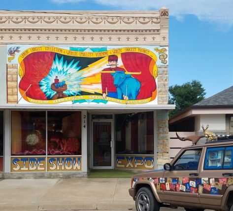 The World’s Largest Collection Of The World's Smallest Versions Of The World's Largest Things Is Right Here In Kansas And You’ll Want To See Things To Do In Kansas, Strange Places, Van Gogh Paintings, Unusual Things, Roadside Attractions, Native American Tribes, Small World, Art Center, Meet The Artist