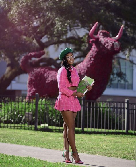 All Pink Graduation Photoshoot, Aka Photoshoot Ideas Group, Aka Grad Pictures, Aka Graduation Pictures, Aka Group Photoshoot, Aka Sorority Grad Chapter, Sorority Photoshoot, College Graduation Photoshoot, College Graduation Pictures Poses