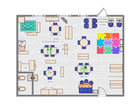 Kindergarten Classroom Layout Idea Kindergarten Floor Plan Classroom Layout, Classroom Guidelines, Kindergarten Classroom Layout Floor Plans, Kindergarten Classroom Floor Plan, Ideal Classroom Layout, Kindergarten Layout Plan, Classroom Plan Architecture, Kindergarten Classroom Setup Layout Floor Plans, Kindergarten Floor Plan