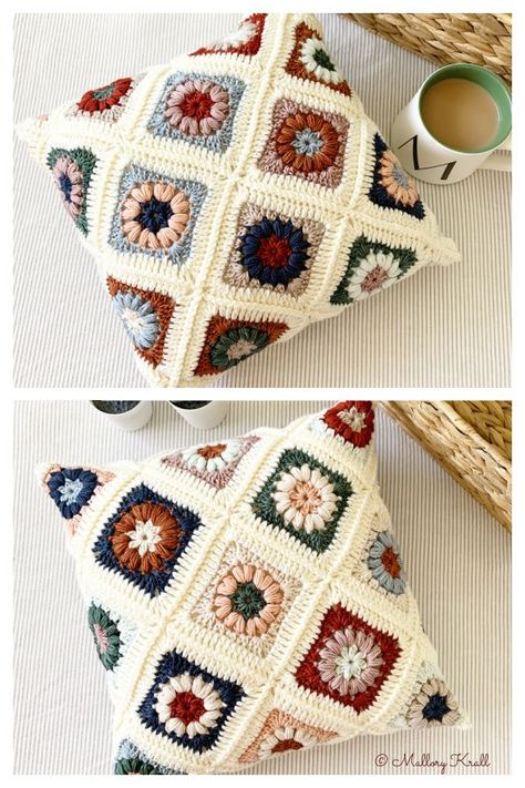 Astrid Pillow Crochet Patterns Crochet Diy Gifts Ideas, Throw Pillow Cover Sewing Pattern, Granny Pillow Crochet, Crochet European Pillow Cover, Granny Square Crochet Pattern Pillow, Tapestry Crochet Cushion, Crochet Cushion Cover Granny Square, Crochet Euro Pillow Cover Pattern, Crochet Granny Square Cushion