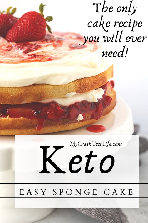 This is the BEST Keto Almond Flour Sponge Cake and trust me, I have made quite a few! Light and spongy, this easy and fool-proof keto almond flour cake is the only cake recipe you will ever need. Gluten-free and Sugar-free, you can make this keto sponge cake in under 40 minutes. Paleo Sponge Cake, Keto Sponge Cake Almond Flour, Keto Sponge Cake Recipe, Almond Flour Sponge Cake, Gf Sponge Cake Recipe, Keto Japanese Cake, Keto White Cake Recipes, Almond Flour Shortcake, Sugar Free Sponge Cake Recipe