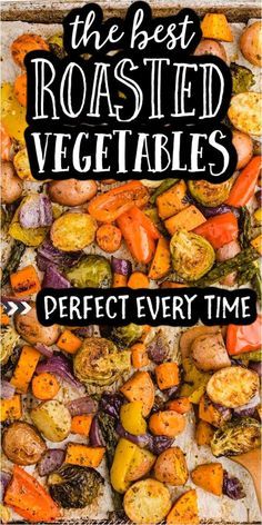 Roasted Vegetable Sheet Pan, Oven Cooked Vegetables, Roasted Veggies Side Dish, Roasted Vegetables Oven Thanksgiving, Veggie Oven Roasted, Best Way To Roast Vegetables, Healthy Baked Vegetables, Best Baked Vegetables, Roasted Vegetables Oven Healthy