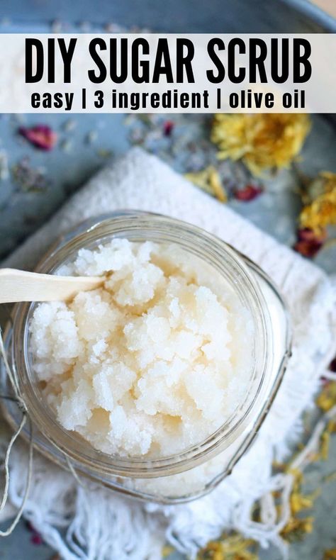 Hand Scrub Recipe, Easy Diy Body Scrub, Sugar Hand Scrub, Sugar Scrub Homemade Recipe, Homemade Sugar Scrub, Diy Sugar Scrub, Diy Sugar Scrub Recipe, Natural Sugar Scrubs, Body Scrub Recipe