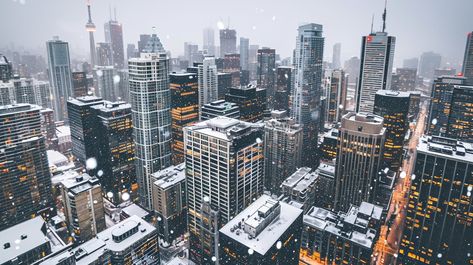 "Snowy urban #skyline: #Snow blankets the bustling cityscape, covering tall #buildings and city streets in a serene white. #Winter #UrbanScene #DigitalArt #Photography #CreativeDesign #aiphoto #stockcake ⬇️ #Download and 📝 #Prompt 👉 https://stockcake.com/i/snowy-urban-skyline_1164295_1134426" Skyline Image, Green Scenery, Urban Beauty, New York Winter, Architecture Logo, Tall Buildings, Snowy Mountains, City Architecture, Birds Eye View