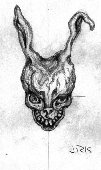 Donnie Darko Frank the rabbit sketch Frank The Rabbit, Rabbit Sketch, Bunny Drawing, Donnie Darko, The Rabbit, Tattoo Ideas, Sketch, Paintings, Humanoid Sketch