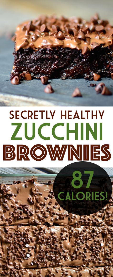 Yammie's Noshery: Secretly Healthy 87 Calorie Brownies! Retro Desserts, Zucchini Brownies, 100 Calorie, Under 100 Calories, Healthy Zucchini, Dessert Aux Fruits, Health Desserts, 100 Calories, Idee Pasto Sano