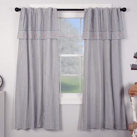 Amazon.com: Piper Classics: Panels Ticking Stripe Curtains, Piper Classics, Curtain Store, Grey Duvet, Baby Crib Bedding Sets, Gray Duvet Cover, Blue Panels, Farmhouse Curtains, Striped Curtains