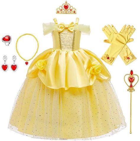 READY TO SHIP Disney Inspired Belle Princess Dress Costume | Etsy Belle Dress Up, Beauty And The Beast Costume, Belle Princess, Beast Disney, Belle Birthday, Beast Costume, Belle Costume, Princess Dress Kids, Princess Cosplay