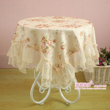 Table cloth tablecloth round table cloth fabric lace universal cover towel Rideaux Shabby Chic, Ruffled Tablecloth, Shabby Chic Desk, Shabby Chic Nursery, Chic Desk, Cottage Shabby Chic, Shabby Chic Table, Chic Nursery, Shabby Chic Curtains