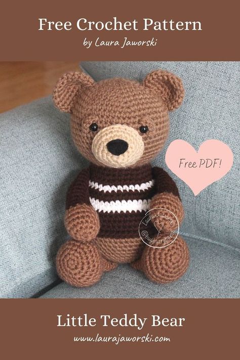 Toys Quotes, Crochet Teddy Bear Pattern Free, Teddy Bear Patterns Free, Bear Patterns Free, Crochet Bear Patterns, Crochet Teddy Bear Pattern, Bunny Crochet, Crochet Baby Toys, Crochet Animals Free Patterns