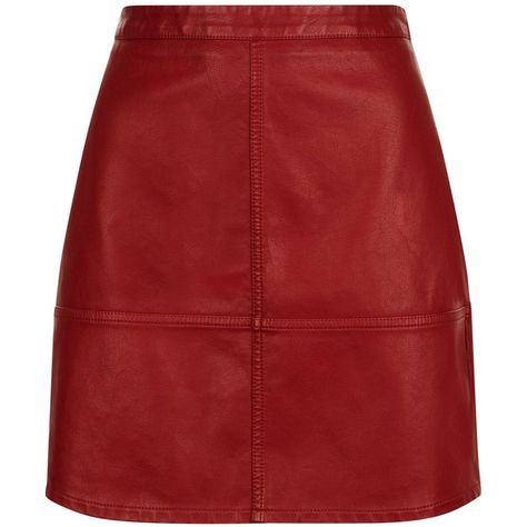 Dark Red Leather-Look Mini Skirt (£22) ❤ liked on Polyvore featuring skirts, mini skirts, dark red skirt, short skirt, red faux leather skirt and fake leather skirt Dark Red Skirt, Skirts Short, Vegan Leather Skirt, Red Mini Skirt, Faux Leather Mini Skirt, Leather Mini Skirt, Red Skirts, Faux Leather Skirt, Leather Mini Skirts