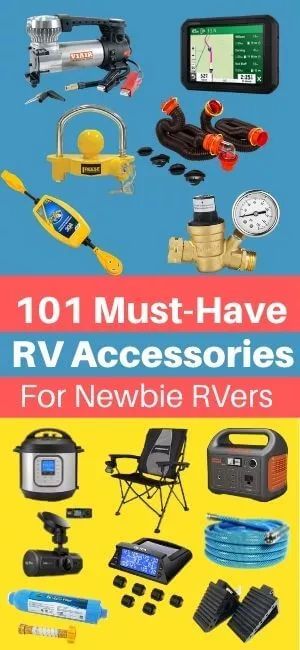 101 Must Have RV Accessories For A Travel Trailer Or Camper Rv Hacks Travel Trailers, Travel Trailer Accessories, Travel Trailer Hacks, Best Truck Camper, Motorhome Accessories, Travel Trailer Organization, Market Video, New Travel Trailers, Camper Accessories