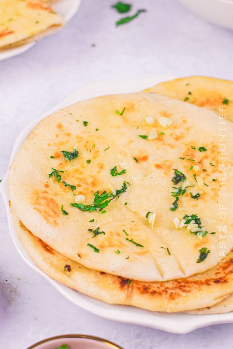 Naan Bread in Air Fryer Bread Recipe Air Fryer, Air Fryer Naan, Bread In Air Fryer, Make Naan Bread, Homemade Staples, Naan Bread Recipe, Recipe Air Fryer, Air Fryer Recipes Breakfast, Breakfast Donuts