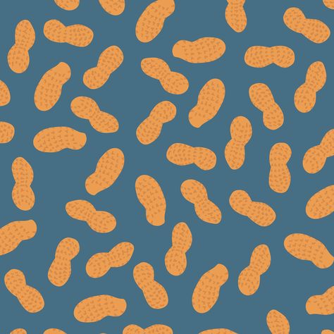 Peanut Wallpaper Food, Peanut Pattern Illustration, Peanut Butter Illustration, Peanut Wallpaper, Peanut Illustration, Peanuts Illustration, Peanut Art, Nuts Design, Peanuts Wallpaper