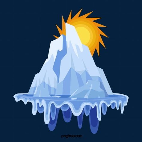 Melting Glaciers Illustration, Ice Melting Drawing, Glacier Drawing, Melting Drawing, Melting Art, Ice Drawing, Melting Glaciers, Glaciers Melting, Cane Tips