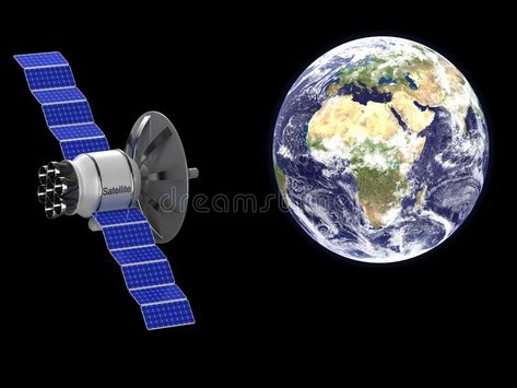 An artificial satellite. To orbit the earth , #Affiliate, #satellite, #artificial, #earth, #orbit #ad Artificial Satellite, Earth Illustration, Earth Orbit, Portrait Sketches, The Earth, Bugs, Stock Illustration, Stock Images, Quick Saves