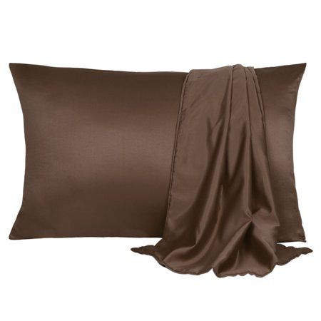 Brown Silk Pillowcase, Fun Pillow Cases, Salon Blowout, Envelope Pillow, Fabric Envelope, Chocolate Gold, Silk Pillow Cover, Satin Pillow, Satin Pillowcase