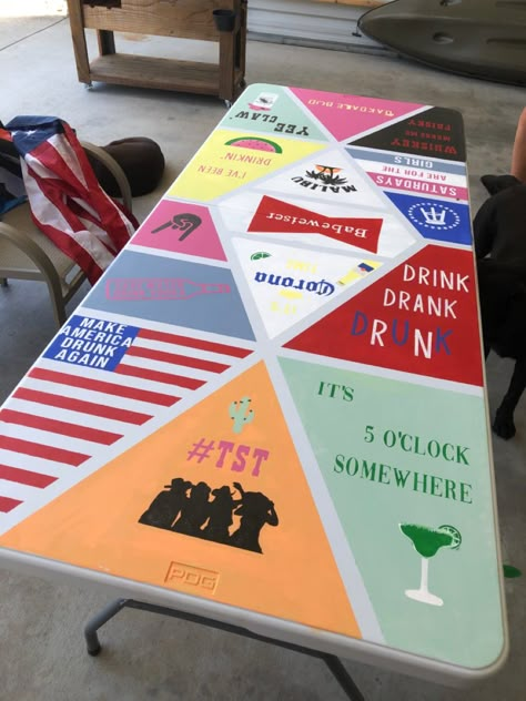 Country Pong Table, Painted Beer Pong Table Ideas Guys, Blue Beer Pong Table Painted, Frat Table, Id Tap That Beer Pong Table, Pong Table Painted College Ideas, Guys Beer Pong Table Painted, Pong Table Painted College Boy, Beer Pong Table Painted Ideas Boys