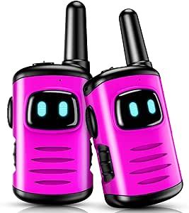 Kids Walkie Talkies Toys for Girls: comedyfun Mini Robots Walkies Talkies 2 Pack Birthday Gifts for 3 4 5 6-8 Year Old Girls Toys for 4 5 6 7 8-10 Year Old Camping Outdoor Game Toys For 9 Year Girl, Toys For 10 Year Girl, Toys For Girls Kids, Gifts For 5 Year Girl, Toys For Girls 11-12, Toys For Girls 8-9, Girl Toys Age 8, Kids Toys For Christmas, Cool Toys For Boys