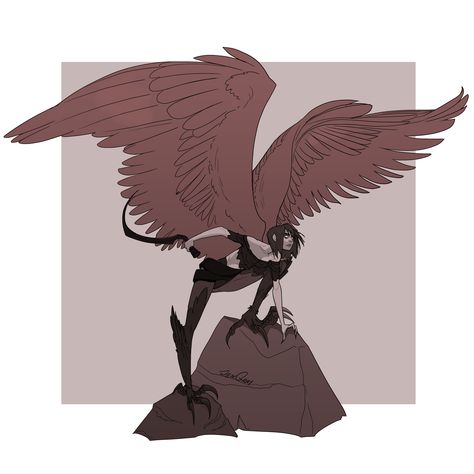 Doodle Sketchbook, Harpy Eagle, Bird People, Sketchbook Sketches, Hybrid Art, Wings Drawing, Ange Demon, Mythical Creatures Art, Oc Ideas