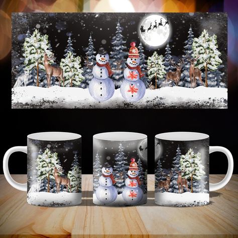 Sublimation Mugs Ideas, Snowman Png, Mug Png, Christmas Coffee Mug, Winter Coffee, Winter Snowman, Mug Template, Mug Sublimation, Hello Winter