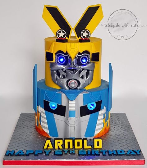 Transformers Birthday Cake, Transformers Cake, Transformer Party, Transformer Birthday, 2 Tier Cake, Beer Barrel, Transformers Bumblebee, Chip And Dale, Safari Party