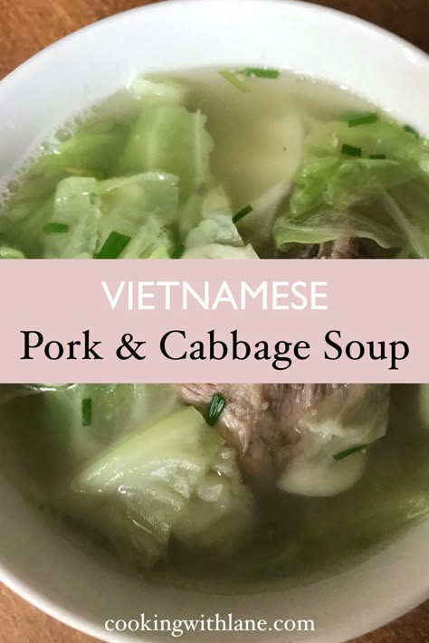 delicious vietnamese soup canh bap cai cabbage pork shrimp recipe | vietnamese soup | vietnamese cuisine | southeast asian food #vietnamesefood #vietnamesecuisine #vietfood Cabbage Pork, Asian Pork Recipes, Pork Soup Recipes, Easy Vietnamese Recipes, Asian Soup Recipes, Canh Chua, Vietnamese Soup, Vietnamese Pork, Healthy Asian Recipes