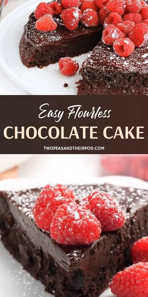 Flourless Chocolate Cake With Ganache, Keto Mothers Day Desserts, Easy Gluten Free Baking Recipes, Mothers Day Desserts Recipes, Flourless Cheesecake, Gluten Free Desserts Easy, Dessert Recipes Easy Quick, Mothers Day Dessert, Flowerless Chocolate Cake