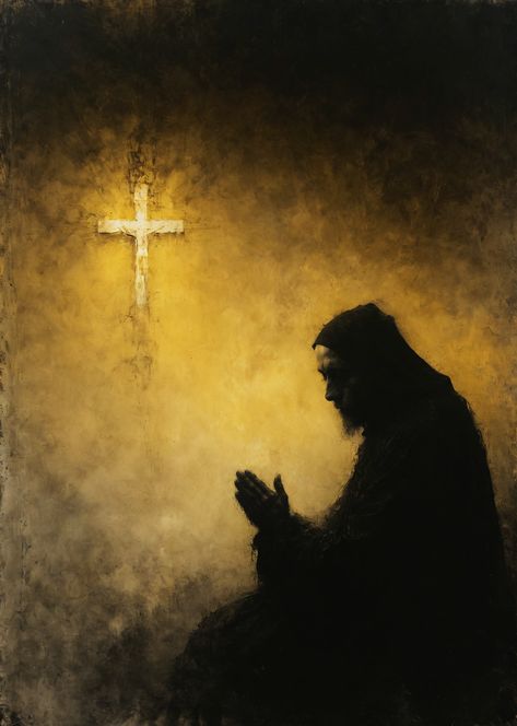 priest, praying, religion, dark aesthetic, fantasy, monochrome, epic illustration, grim, silhouette, alone, dramatic, dark fantasy wallpaper, cleric, Dark Fantasy Wallpaper, Fantasy Wallpaper, Painting For Home Decor, Painting For Home, Aesthetic Painting, Versailles, Dark Aesthetic, Dark Fantasy, Drawing Ideas