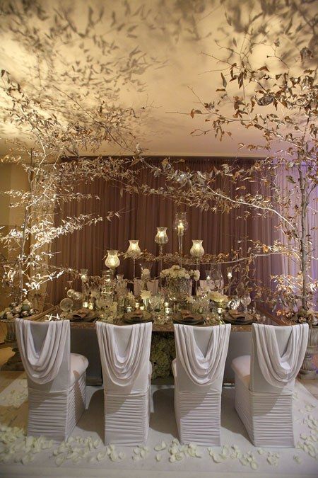 Unique Table Design, Chair Covers Wedding, Unique Tables, Atlanta Wedding, Wedding Chairs, Wedding Tablescapes, Chair Decorations, Reception Ideas, Beautiful Table