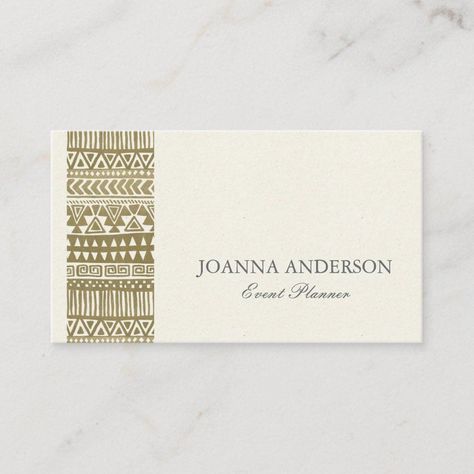 Rustic Tribal Gold Bohemian Pattern Personalized Business Card Size: ' ', 3.5" x 2.0". Color: Standard Matte. Gender: unisex. Age Group: adult. Bohemian Graphic Design, Bohemian Branding, Realtor Business Cards, Brand Names And Logos, Graphic Design Cards, Photoshop Design Ideas, Logo Design Inspiration Branding, Paper Background Texture, Bohemian Pattern