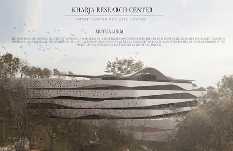 WE CHOOSE THIS PROJECT TO BE A SMART FARMING RESEARCH CENTER. Agriculture Research Center, Smart Farming, Revit Architecture, Autodesk Revit, Research Center, Research Centre, Graduation Project, Architecture Illustration, Autocad