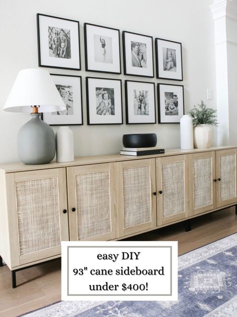 Sideboard Styles, Sideboard Decor, Sideboards Living Room, Dining Room Sideboard, Living Room Console, Living Room Cabinets, Living Room Storage, Living Room Inspo, Front Room