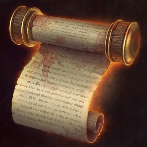 Old Scroll, D D Items, Magical Book, Fantasy Props, 다크 판타지, Magic Aesthetic, Fantasy Setting, Game Icon, Prop Design