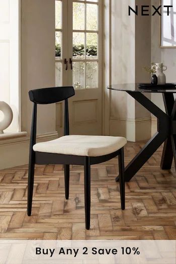 Dining Chairs | Dining Room Chairs | Next UK Dining Chairs Uk, Natural Dining Chairs, Blonde Wood, Black Chair, Dining Chairs Set, Leather Dining, Black Legs, Modern Aesthetics, Dining Table Chairs