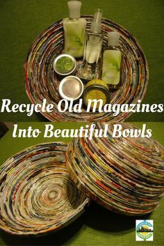 Recycle Magazines, Old Magazine Crafts, Magazine Bowl, Recycled Magazine Crafts, Recycled Paper Crafts, Earth Month, Recycled Magazine, Recycled Magazines, Folding Origami