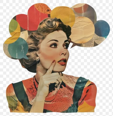 Vintage Collage Elements, Collage Art Design Ideas, Collage Elements Png, Drama Portfolio, Bubble Collage, Cutout Poster, Collage People, Collage Cutouts, People Collage