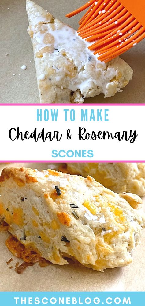 Rosemary Cheddar Scones, Rosemary Scones, Savory Scones Recipe, Cheddar Scones, Scone Recipes, Homemade Scones, Savory Scones, Vegan Cheddar, Tea Sandwiches