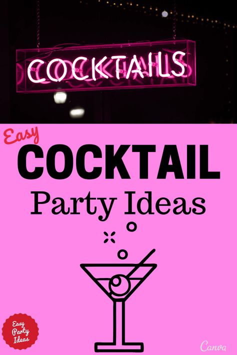 A legendary cocktail party can be easy with these tips for a special night.  | Easy Party Ideas and Games #cocktailparty #partyideas #partygames #easypartyideas Progressive Cocktail Party Ideas, Cocktail Party Games Entertaining, Cocktail Party Game Ideas, Cocktail Party Decorations Night, Cocktail Party Games, Cocktail Movie, Easy Party Ideas, Birthday Cocktail Party, Decade Party