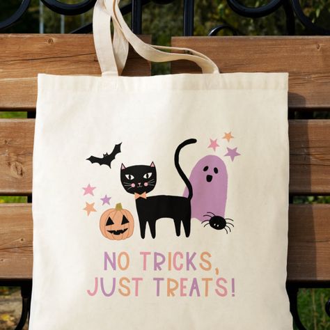 Halloween Party Design, No Tricks Just Treats, Black Pastel, Music Heart, Cat Ghost, Bass Clef, Pastel Halloween, Simple Typography, Budget Friendly Gift