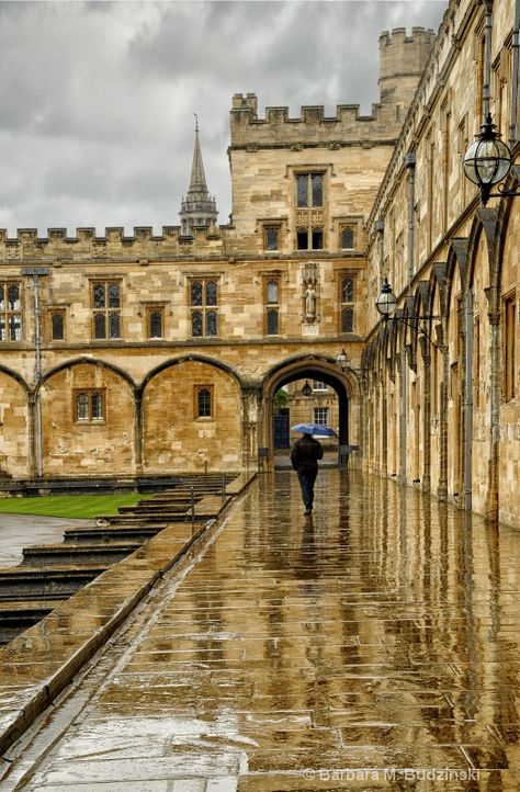 Walking In The Rain, Oxford, England ~ we visited Richard's rellies at Oxford, too.  I wonder what he's up to nowadays. 5 Solas, Red Rain, Oxford England, Walking In The Rain, Christ Church, On A Rainy Day, England And Scotland, Oxford University, England Uk