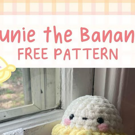 Free Crochet Kawaii Patterns, No Sew Crochet Plushie Free Pattern, Easy Cute Crochet Projects, Squishmallow Crochet Pattern Free, Banana Crochet Pattern Free, Crochet Plushies Free Pattern, Free Crochet Pattern Amigurumi, Crochet Squishmallow Pattern Free, Crochet Banana Pattern Free