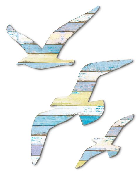 PRICES MAY VARY. Cute Seagull Decoration Set: You will receive 3 pieces of wooden Seagull sea wall art pieces, with 3 different pattern combinations and sizes, sufficient to meet your decoration needs, allowing you to make different arrangements at will. Show off the retro charm: These hanging Seagull beach bathroom decors are designed in different colors at the head, body, and tail, with a worn-out appearance that is retro and rustic, making it more exquisite and three-dimensional, retro and ru Outdoor Beach House Decor, Beach Theme Hallway, Beach House Entryway Ideas, Submarine Decor, Wooden Seagull, Beach House Entryway, Beach Theme Wall Decor, Pattern Combinations, Beach Signs Wooden