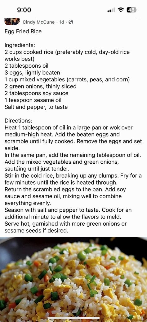 Looking for a hassle-free dinner option that doesn't skimp on flavor? This quick and easy egg fried rice recipe is your go-to solution for busy weeknights. Perfectly seasoned and packed with veggies, it's a delicious way to use up leftover rice and satisfy your cravings in no time. Whether you're a kitchen novice or a seasoned cook, this dish comes together in under 20 minutes, making it ideal for those hectic evenings. Enjoy a comforting meal without the fuss and treat yourself to a homemade favorite that everyone will love. Ingredients For Fried Rice, Easy Egg Fried Rice, Minute Rice Recipes, Egg Fried Rice Recipe, Fried Rice Recipes, Egg Fried Rice, Satisfying Meals, Leftover Rice, Rice Ingredients