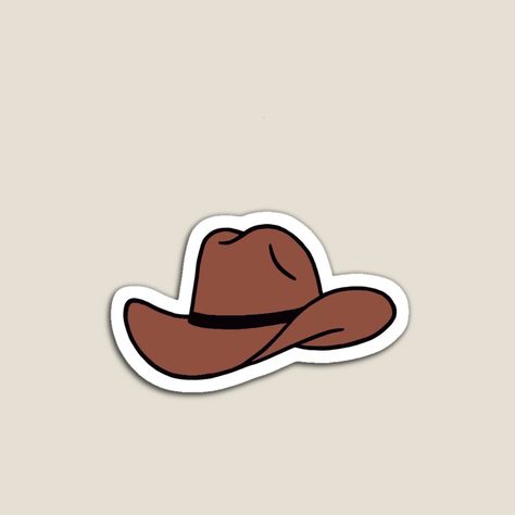 Get my art printed on awesome products. Support me at Redbubble #RBandME: https://www.redbubble.com/i/magnet/Brown-cowboy-hat-by-Madeline-13/126429828.TBCTK?asc=u Cheap Brown Cowboy Hat With Short Brim, Brown Summer Cowboy Hat, Cowboy Hat Illustration, Brown Felt Cowboy Hat, Cowboy Hat Cheap Bruned Brown, Cowboy Hat Cheap Tan Brown, Cowboy Hat Drawing, Hat Drawing, Hat Illustration