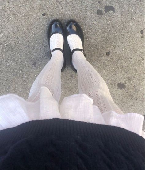 (3) @blackbeauty-bby в Tumblr School Abroad, Swedish Stockings, Blue Springs Ride, Chloe Walsh, White Tights, Sock Outfits, Dress Zara, Urban Outfitters Dress, Black Beauty